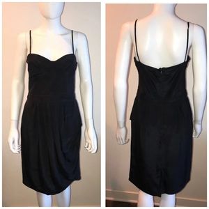 MEGAN PARK Anthropologie black? Silk bustier dress M?